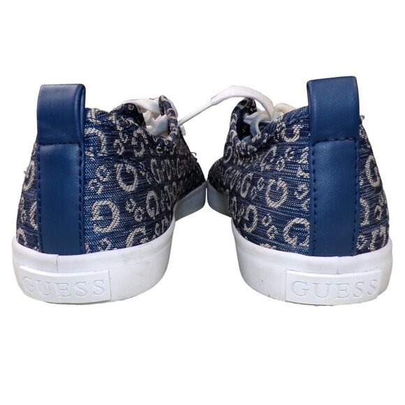 Guess Los Angeles Blue Logo Pattern Low-Top Casual Shoe Sneaker 9.5 #452 - Picture 4 of 10